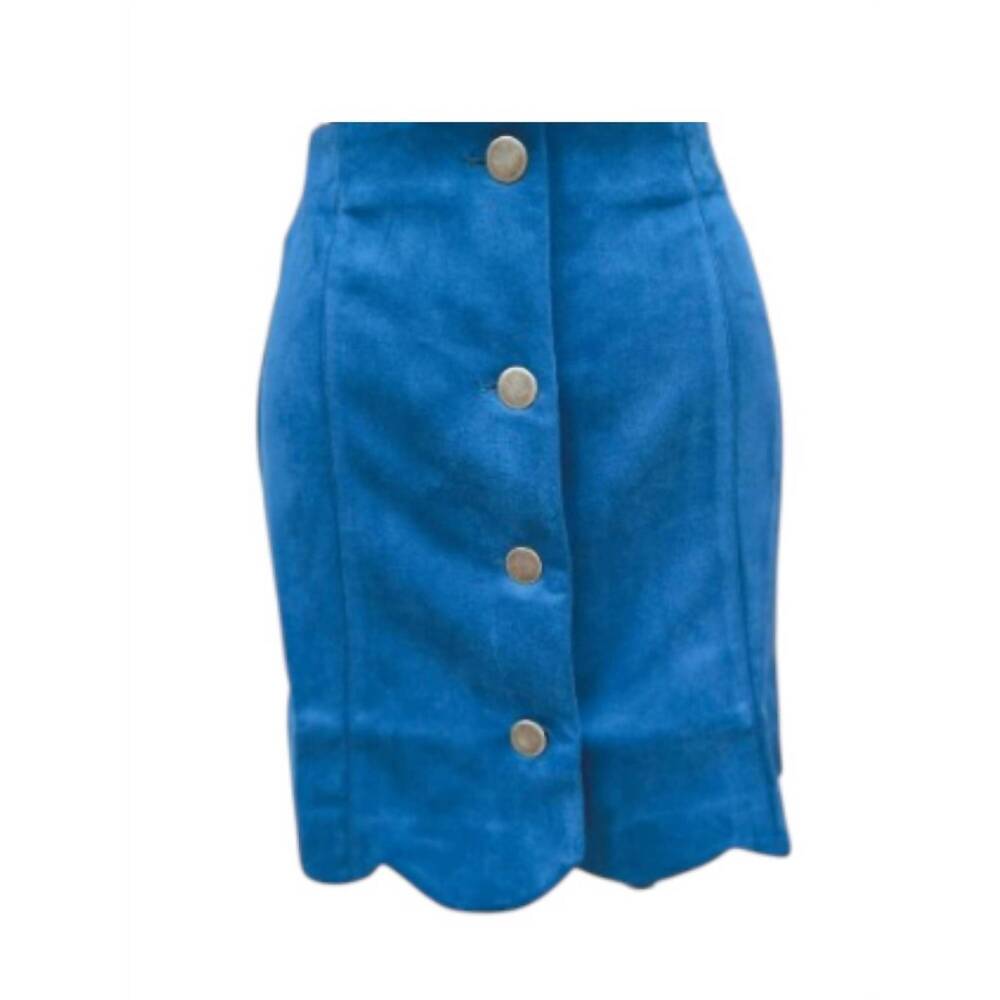 NEW JADE BY JANE women's suede skirt in teal
